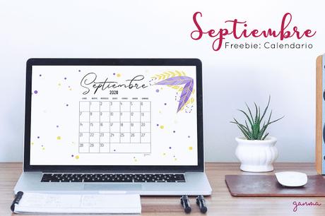 Freebie: Calendario Septiembre 2020 Freebie: Calendario Septiembre 2020