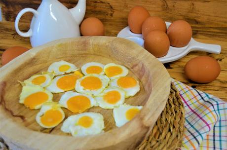 las delicias de mayte, como hacer huevos en miniatura, congelar huevos, huevos congelados, huevos congelados y fritos, huevos fritos, huevos fritos en miniatura, mini huevos,