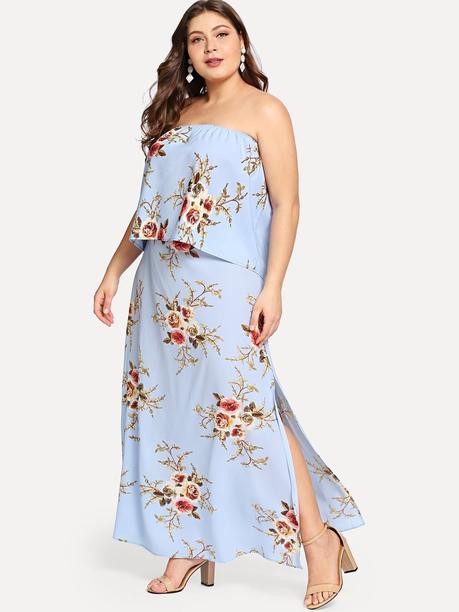 Falda Tubo Estampado Flores