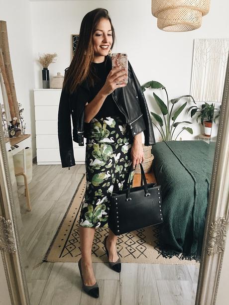 Falda Tubo Estampado Flores