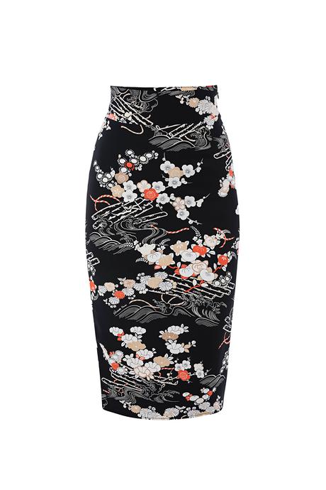 Falda Tubo Estampado Flores