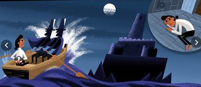 Doodle en Google sobre El conde de Montecristo