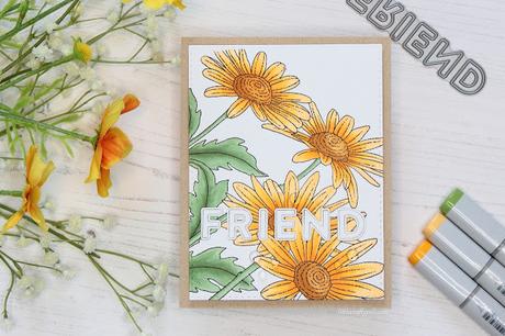 Easy Friendship Card with a Background Stamp Easy Friendship Card with a Background Stamp