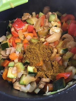 Curry De Verduras Con Arroz