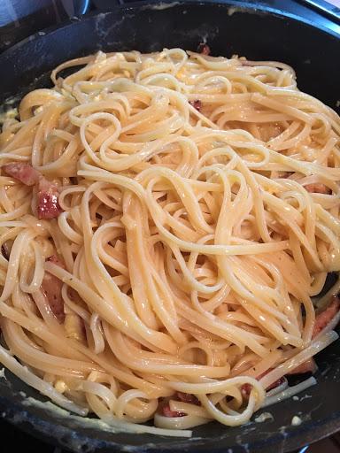 Pasta Alla Carbonara Genuina Italiana