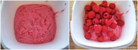 Helado de frambuesa Helado de frambuesa