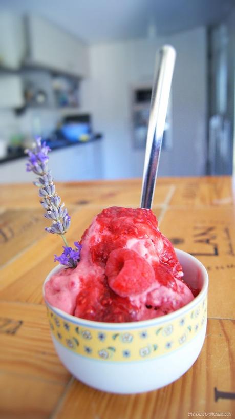 Helado de frambuesa Helado de frambuesa