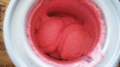 Helado de frambuesa Helado de frambuesa