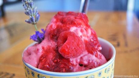 Helado de frambuesa Helado de frambuesa