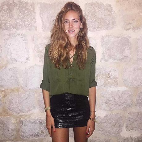 Look Falda Polipiel Verde