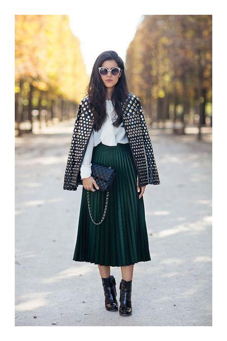 Look Falda Polipiel Verde