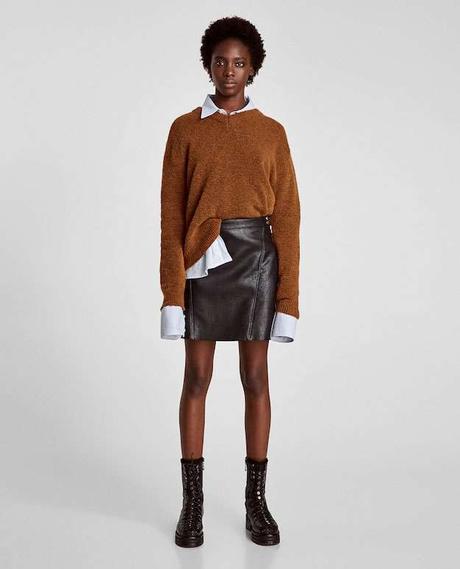 Look Falda Polipiel Verde