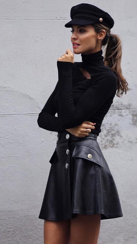 Look Falda Polipiel Verde