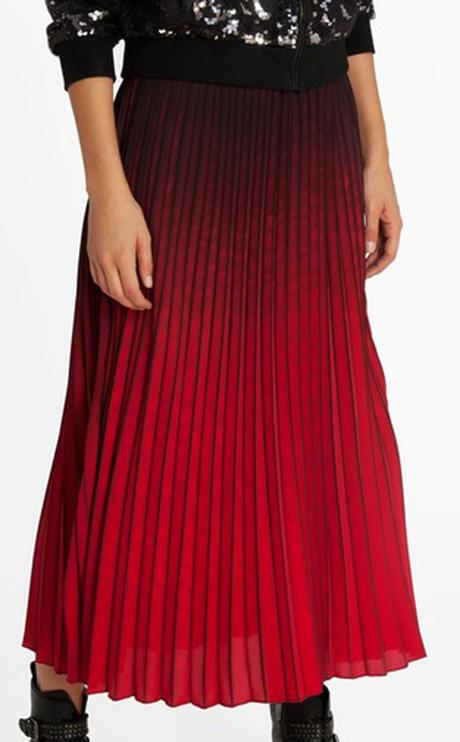 Falda Plisada Roja Outfit