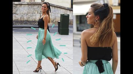 Falda Plisada Roja Outfit