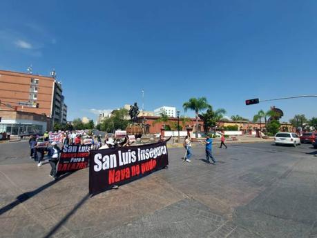 Realizan manifestación contra la inseguridad en San Luis Potosí
