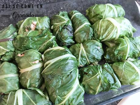 Acelgas rellenas gratinadas. Juego de blogueros 2.0 Acelgas rellenas gratinadas. Juego de blogueros 2.0