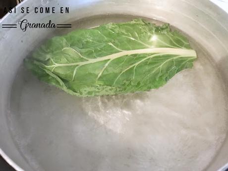 Acelgas rellenas gratinadas. Juego de blogueros 2.0 Acelgas rellenas gratinadas. Juego de blogueros 2.0