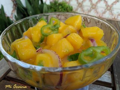 CEVICHE DE MANGO DE LA AXARQUÍA MALAGUEÑA