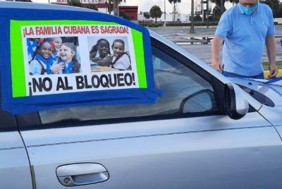 Protestón cubano desde Miami, MENSAJE DE LA FAMILIA CUBANA: no más Bloqueo