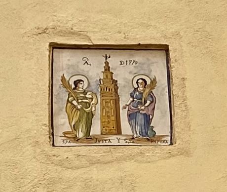 Un azulejo de Santa Justa y Rufina.