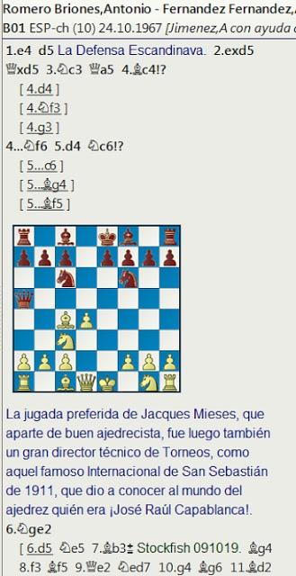 Décima ronda del Campeonato de España de Palma de Mallorca de 1967 - Angel Fernández dominó a su rival andaluz