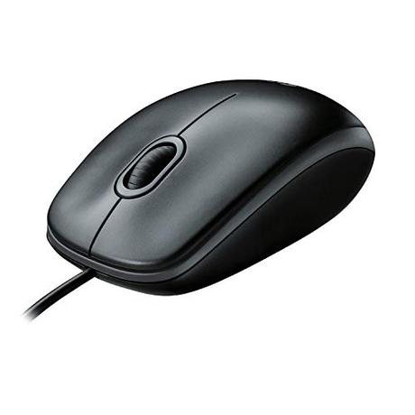 ¿Como montar un PC para ofimática? Logitech B100 Ratón con Cable, 3 Botones, Seguimiento Óptico, Ambidiestro, PC/Mac/Portátil, Negro