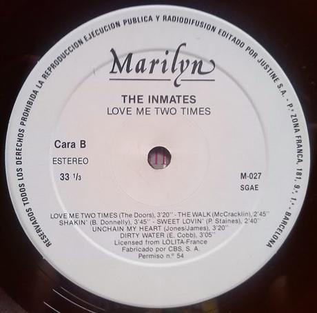 The Inmates -Love me two times Lp 1987