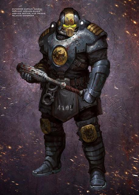 Regla de la casa para los cascos de los Enforcers de Necromunda