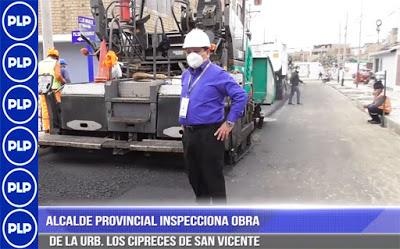 AVANZAN OBRAS DE MEJORAMIENTO  DE VÍAS EN SAN VICENTE…