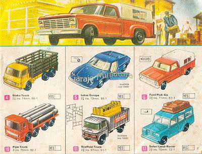 Catálogo Matchbox Series 1-75 del año 1969