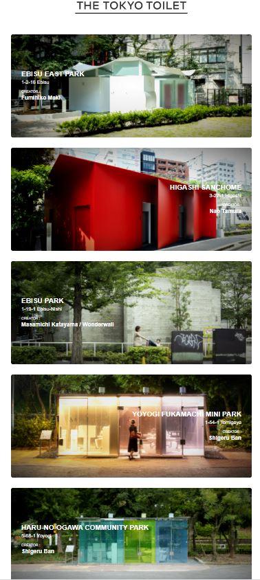 El proyecto de baños públicos de Tokio