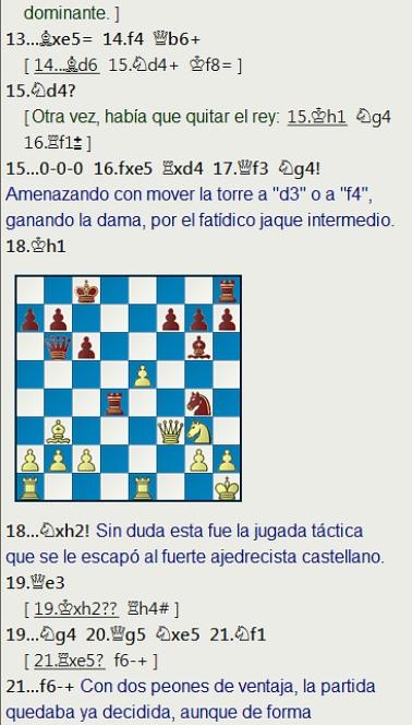 Victoria de Angel Fernández en la 13ª ronda del Campeonato de España de 1967