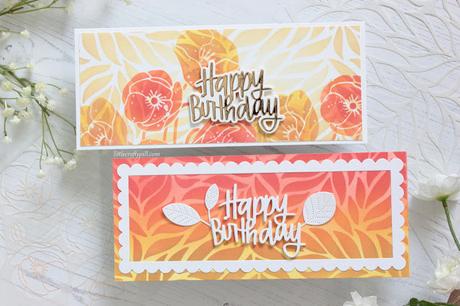 My Favorite Stencil Techniques + Slimline Birthday Cards