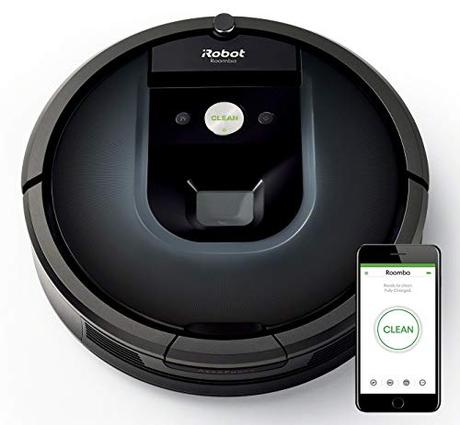 Robot aspirador Roomba | Dispositivo único de limpieza iRobot Roomba 981 - Robot Aspirador para Alfombras con Potencia de Succión, Multi Habitación, Tecnología Dirt Detect, Conexión WiFi y Programable por App, Compatible Alexa