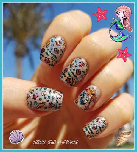 Sirenita en el mar (manicura de vacaciones) Sirenita en el mar (manicura de vacaciones)