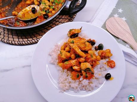 Pechugas de pollo con garbanzos