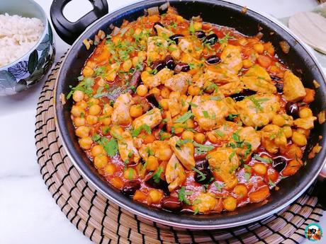 Pechugas de pollo con garbanzos