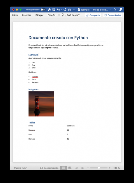 Creación de documentos Word con Python