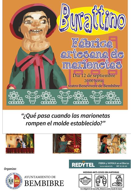 Nath teatro presenta este fin de semana su obra “Burattino, Fábrica internacional de marionetas” en bembibre y Camponaraya