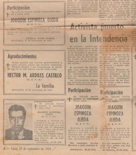 Marìa Espinoza:Mi papá asesinado era marinero de bahía. Marìa Espinoza:Mi papá asesinado era marinero de bahía.