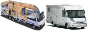 Tipos de vehículos para hacer camping.