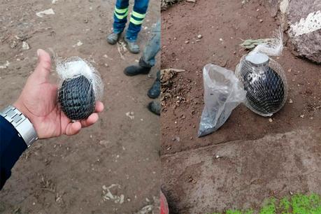 Localizan supuesta granada de fragmentación en tiradero Peñasco