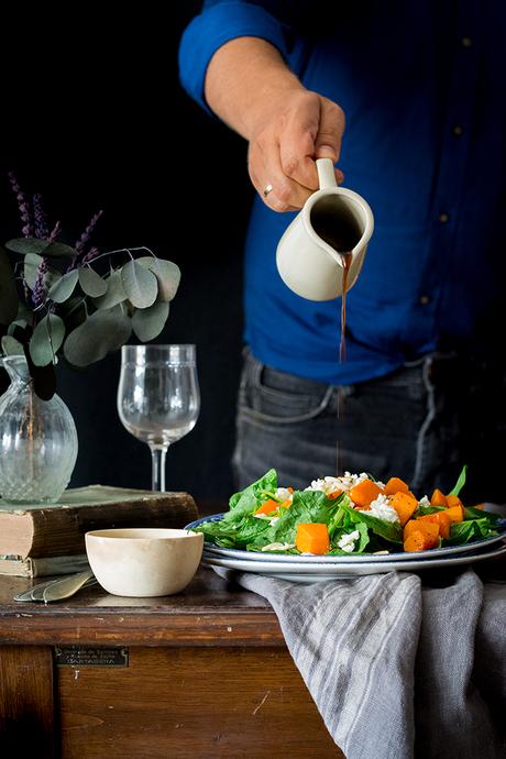 ENSALADA DE CALABAZA Y ESPINACAS