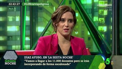 “En solo 3 minutos, 4 mentiras”: enredos, falsedades y algún que otro dislate de Ayuso en “La Sexta Noche”.