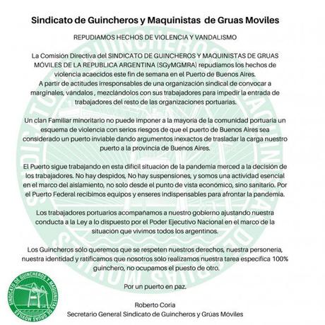 Repudian al SUPA por desatar una “batalla campal” en pleno puerto de Buenos Aires