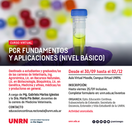 Curso de PCR Fundamentos y aplicaciones (Nivel básico)