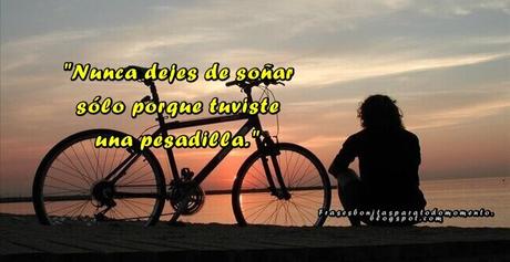 Nunca dejes de soñar sólo porque tuviste una pesadilla. #Frases de sueños, Decepciones de la vida, Frases de Esperanza, Frases de Reflexiones, Actitud positiva, Mensajes Positivos, Pensamientos Positivos, 