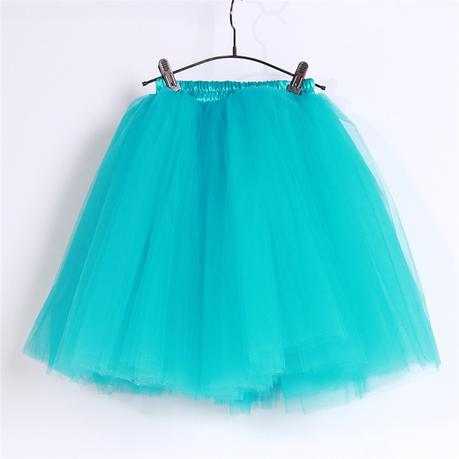 Falda Tul Azul Turquesa