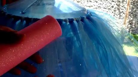 Falda Tul Azul Turquesa